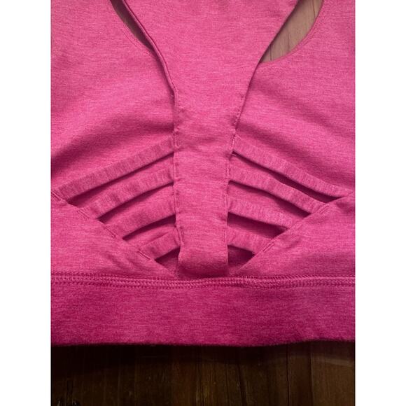 Peloton Sports Athletic Bra Size Medium Barbie Pink Strappy Gym Cycle Work Out - Picture 5 of 6